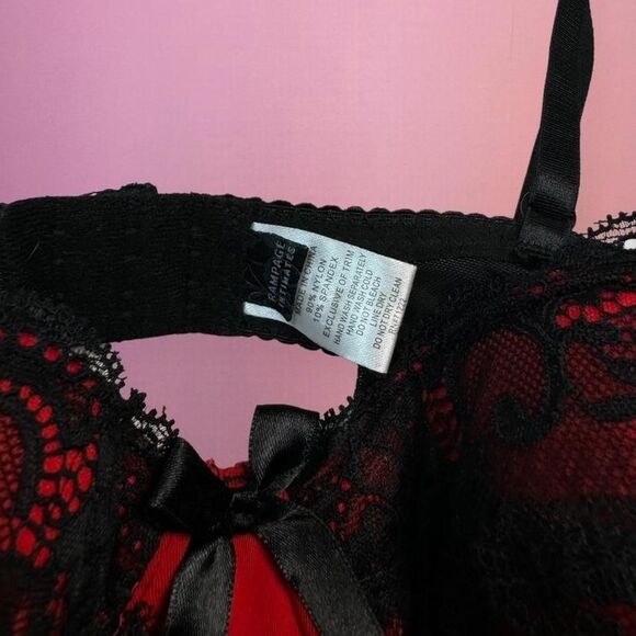 Rampage Women's Red and Black Corset - Picture 7 of 8